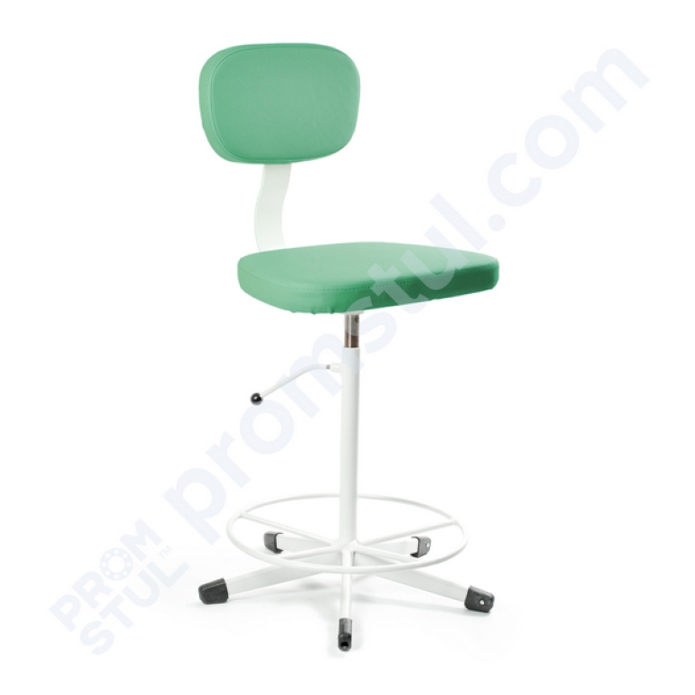 Стілець промисловий СТС-1.1к м’який підставка-коло шт.шкіра