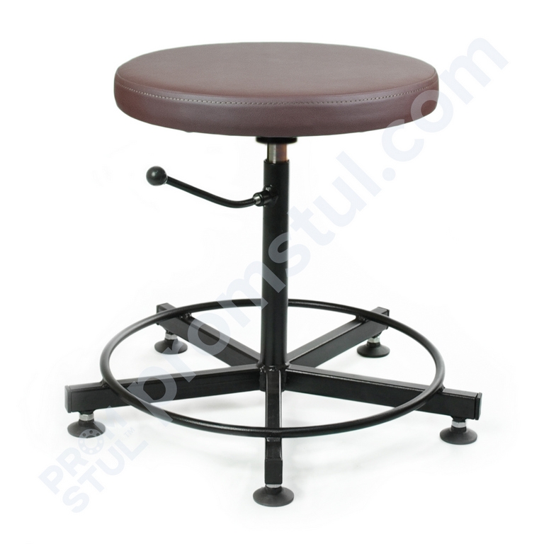 Табурет промисловий ТП-1.1 м’який на ніжках шт.шкіра