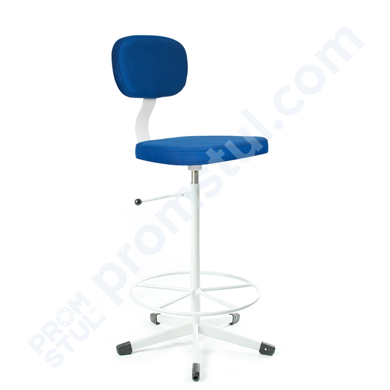 Стілець промисловий СТУ-1к м’який високий підставка-коло, тканина
