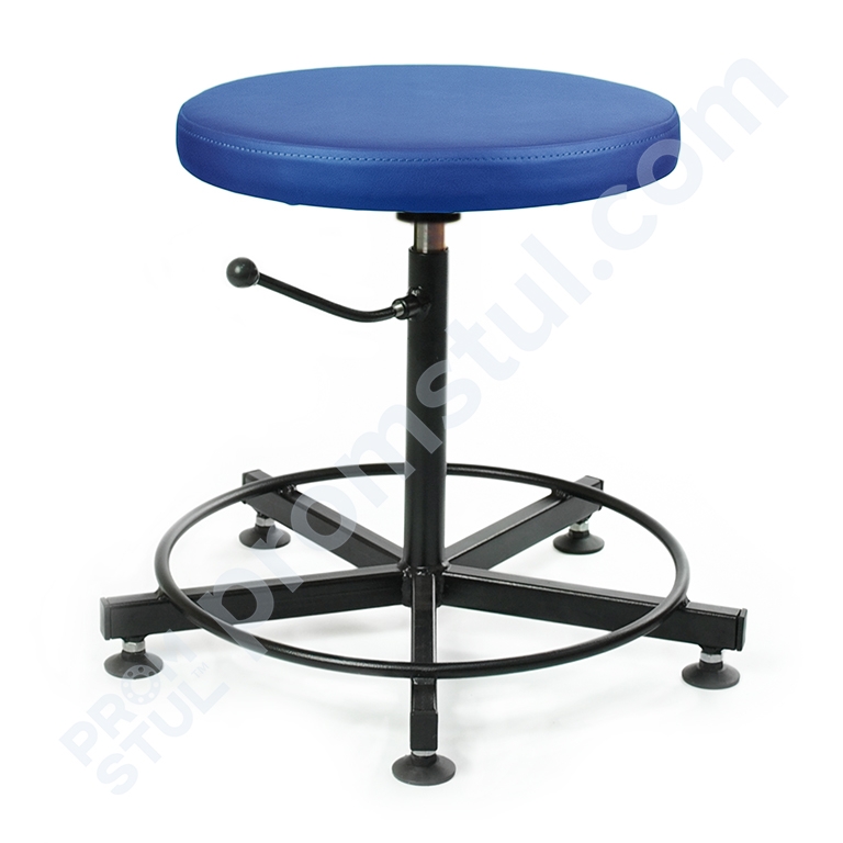 Табурет промисловий ТП-1.1 м’який на ніжках шт.шкіра